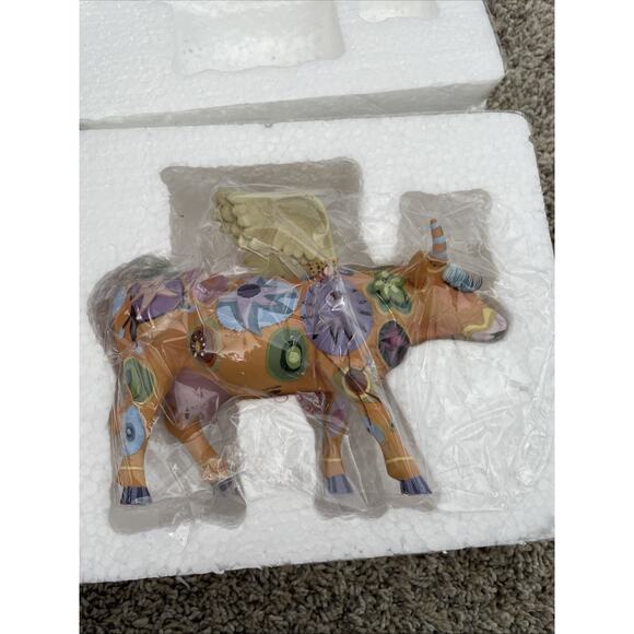 Cow Parade ANGELI COW #9127 Eyelashes Angel Wings Boho Westland Figurine RETIRED - Picture 11 of 11